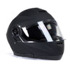 Milwaukee Helmets MPH9814DOT 'Breeze' Flat Black Advanced Motorcycle Modular Helmet for Men and Women Biker w/ Drop Down Visor