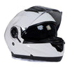 Milwaukee Helmets MPH9816DOT 'Breeze' White Advanced Motorcycle Modular Helmet for Men and Women Biker w/ Drop Down Visor