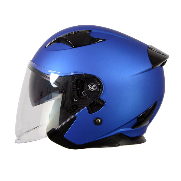 blue half motorcycle helmet Milwaukee Helmets MPH9825DOT 'Shift' Open Face 3/4 for Men and Women Biker with Drop Down Tinted Visor Clemson Tigers Team-Issued Orange Outdoor accessory This Milwaukee Performance helmet Color:Red Coffee