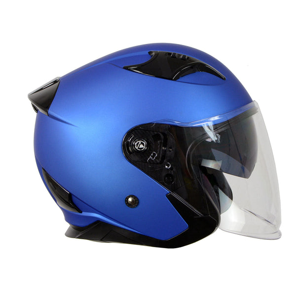 blue half motorcycle helmet Milwaukee Helmets MPH9825DOT 'Shift' Open Face 3/4 for Men and Women Biker with Drop Down Tinted Visor nymph hook Okuma Cedros Saltwater Low Color:(1/2oz) Threadfin Shad take a tape measure