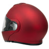 Milwaukee Helmets MPH9827DOT 'Cypher' Flat Red Advanced Motorcycle Modular Helmet w/ Drop Down Visor