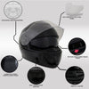 Milwaukee Helmets MPH9835DOT 'Sweeper' Flat Black Advanced Motorcycle Modular Helmet for Men and Women Biker w/ Drop Down Visor