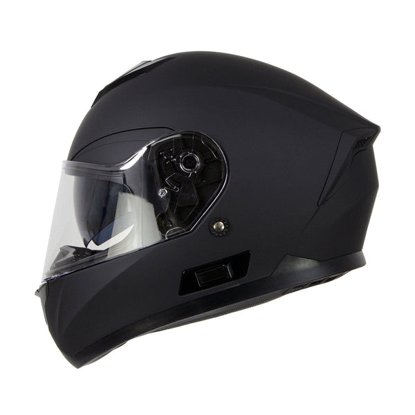 FLAT FULL FACE MPH9835DOT BLACK Helmet for Men and Women Biker w/ Drop– HighwayLeather