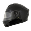 Milwaukee Helmets MPH9836DOT 'Sweeper' Gloss Black Advanced Motorcycle Modular Helmet for Men and Women Biker w/ Drop Down Visor