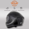 Milwaukee Helmets MPH9836DOT 'Sweeper' Gloss Black Advanced Motorcycle Modular Helmet for Men and Women Biker w/ Drop Down Visor