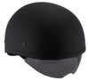 Milwaukee Performance Helmets MPH9850N Novelty 'Air Stream' Matte Black Half Helmet with Drop Visor