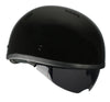 Milwaukee Performance Helmets MPH9851N Novelty 'Classic' Glossy Black Half Helmet with Drop Down Visor