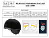 Milwaukee Performance Helmets MPH9851N Novelty 'Classic' Glossy Black Half Helmet with Drop Down Visor