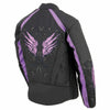 Milwaukee Leather MPL1954 Women's 'Studded Wings' Black and Purple Textile Moto Jacket