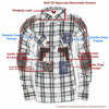 Milwaukee Leather MPL2600 Women’s Plaid Flannel Biker Shirt with CE Approved Armor - Reinforced w/ Aramid Fiber