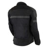 Milwaukee Leather MPL2775 Black Armored Textile Motorcycle Jacket for Women - All Season Jacket w/ Removable Liner