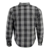 Milwaukee Leather MPM1630 Men's Plaid Flannel Biker Shirt with CE Approved Armor - Reinforced w/ Aramid Fibers