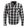 Milwaukee Leather MPM1633 Men's Plaid Flannel Biker Shirt with CE Approved Armor - Reinforced w/ Aramid Fiber