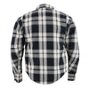 Milwaukee Leather MPM1644 Men's Plaid Flannel Biker Shirt with CE Approved Armor - Reinforced w/ Aramid Fiber