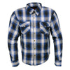 Milwaukee Leather MPM1650 Men's Plaid Flannel Biker Shirt with CE Approved Armor - Reinforced w/ Aramid Fiber