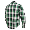 Milwaukee Leather MPM1651 Men's Plaid Flannel Biker Shirt with CE Approved Armor - Reinforced w/ Aramid Fiber