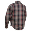 Milwaukee Leather MPM1652 Men's Plaid Flannel Biker Shirt with CE Approved Armor - Reinforced w/ Aramid Fiber