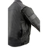 Milwaukee Leather MPM1735 Men's Black Textile Scooter Jacket with Leather Trim