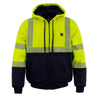 Nexgen Heat MPM1773SET Men's Heated High Visibility Work Hoodie, Neon Green Hi Vis Reflective Hoodie w/ Battery