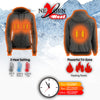 Nexgen Heat NXL2717DUAL Technology Women's Heated Hoodie - Grey Sweatshirt Jacket for Winter Season w/ Battery Pack