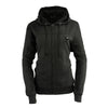 Nexgen Heat NXL2717DUAL Technology Women's Heated Hoodie - Black Sweatshirt Jacket for Winter Season w/Battery Pack