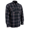 NexGen Heat Men's NXM1602SET Riffraff Black/Grey/Red Heated Flannel Sleeve Shirt for Outdoor Activities w/ Battery