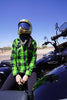 NexGen MNG21606 Women's Casual Lime Green and Black Long Sleeve Cotton Casual Flannel Shirt