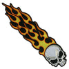 Hot Leathers PPA1192 Long Flaming Skull 1" x 5" Patch