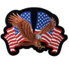 Hot Leathers PPA1587 Eagle 2 Flags 12" x 8" Patch
