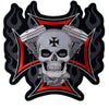 Hot Leathers PPA1837 Cross, Motor and Skull Embroidered 11" x 11" Patch