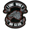 Hot Leathers PPA2229 Lone Wolf No Club Patch 13†x 15â€