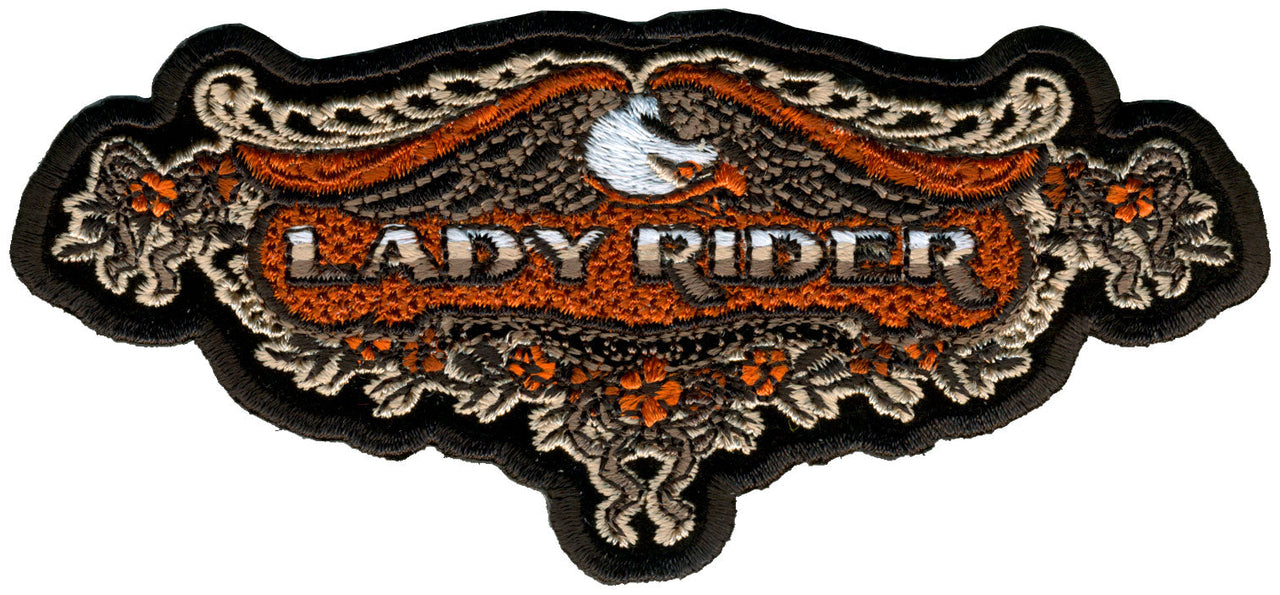 Hot Leathers PPA3980 Lace Eagle Lady Rider Patch 5" x 2"