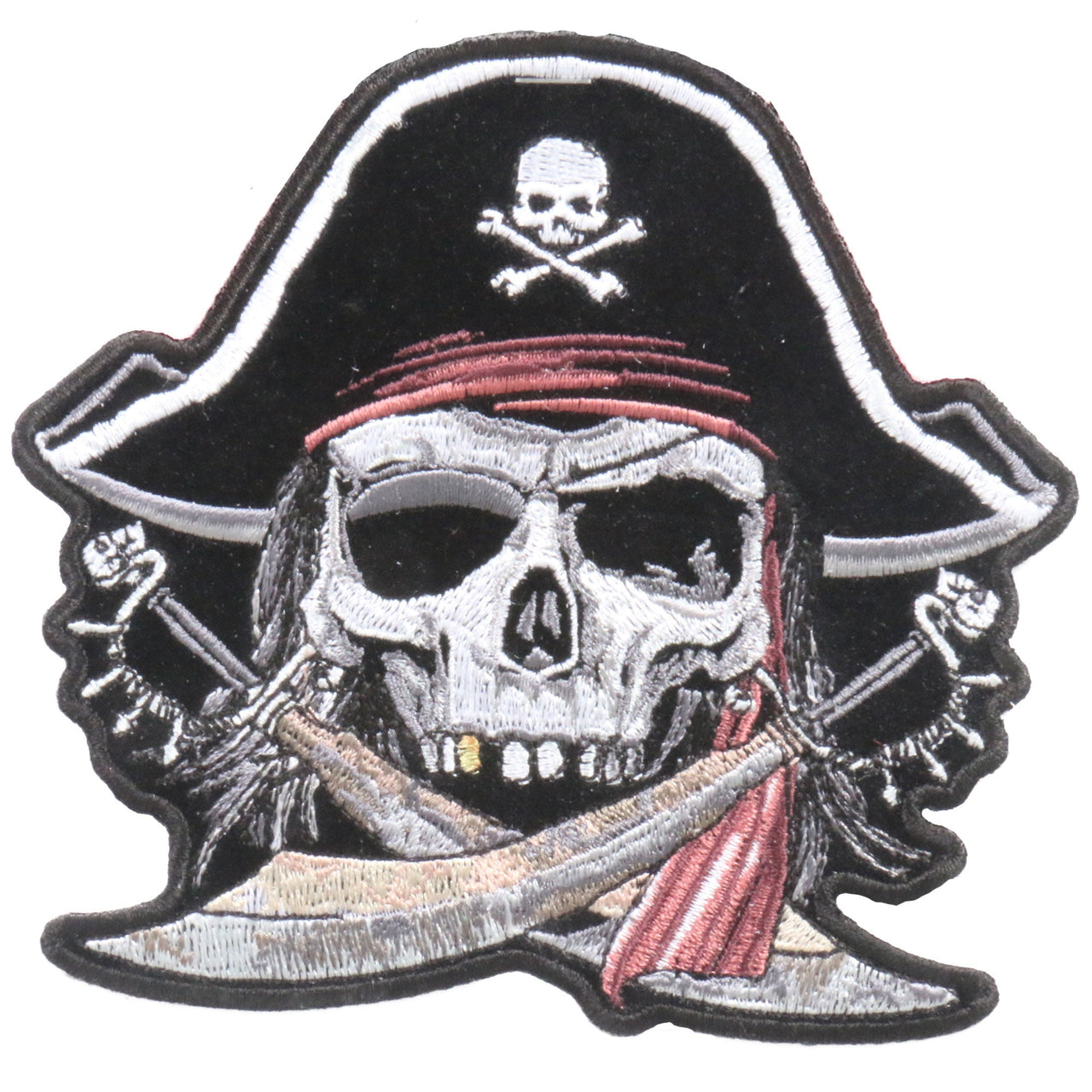 Hot Leathers PPA6843 Pirate Skull 5" x 5" Patch