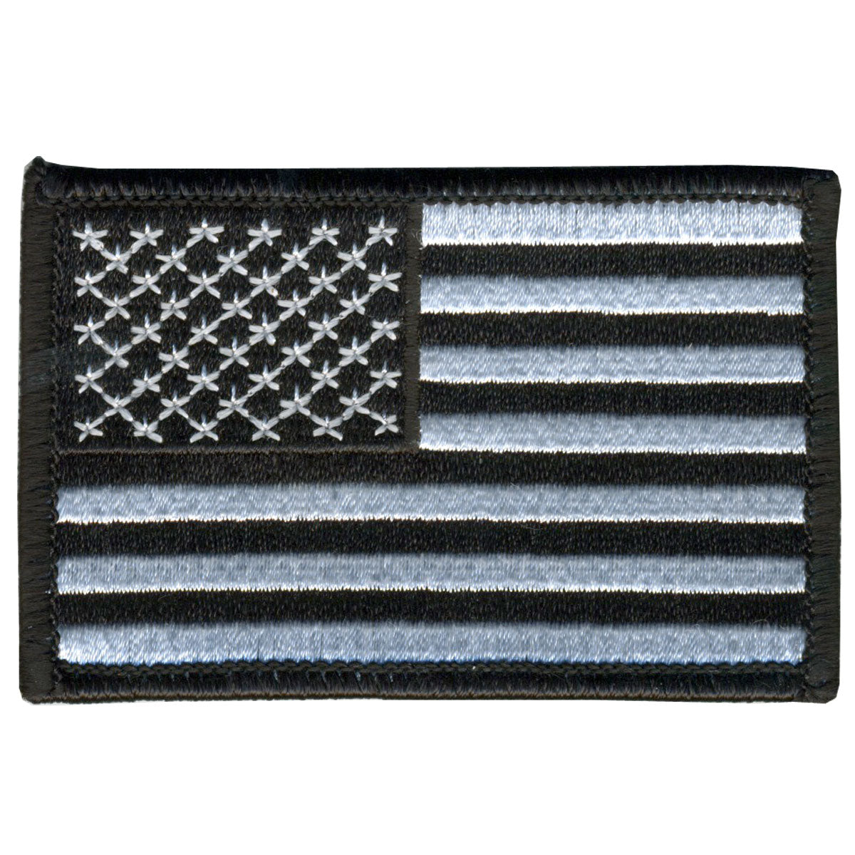 Hot Leathers PPA7022 Black and White American Flag 5" x 3" Patch