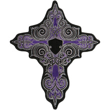 Hot Leathers PPC3277 9 Inch Purple Stone Cross Patch