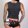 Hot Leathers PTB7007 Red Roses Boy Shorts