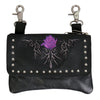 Hot Leathers CPE2008 Clip Pouch Purple Flower-8â€x5â€x1â€