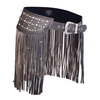 BROWN HL90260BROWN Women Leather Tassel Hip Belt for Vintage Western Design Waist Belt - HighwayLeather