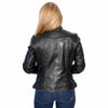 Milwaukee Leather SFL2800 Women's 'Racer' Black Stand Up Collar Motorcycle Fashion Leather Jacket