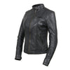 Milwaukee Leather Vintage SFL2811 Women's Black Zipper Front Motorcycle Casual Fashion Leather Jacket