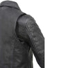 Milwaukee Leather SFL2812 Black Vintage Motorcycle Inspired Leather Jacket for Women - Veg-Tan Fashion Jacket