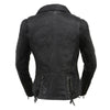 Milwaukee Leather SFL2812 Black Vintage Motorcycle Inspired Leather Jacket for Women - Veg-Tan Fashion Jacket