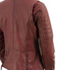 Milwaukee Leather SFL2812 Red Vintage Motorcycle Inspired Leather Jacket for Women - Veg-Tan Fashion Jacket