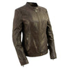 Milwaukee Leather Vintage SFL2813 Women's Brown Leather Moto Style Fashion Jacket