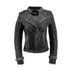 Milwaukee Leather SFL2840 Women's Maiden Black Premium Sheepskin Motorcycle Fashion Leather Jacket with Studs