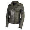 Milwaukee Leather SFL2870 Women's ‘Duchess’ Olive Motorcycle Style Fashion Casual Leather Jacket