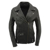 Milwaukee Leather SFL2875 Women's Black Premium New Zealand Lambskin Motorcycle Style Leather Jacket