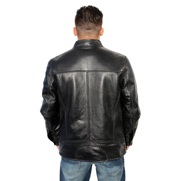 Milwaukee Leather SFM1800 Men's 'Cafe Racer' Black Premium
