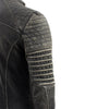 Milwaukee Leather Vintage SFM1808 Men's Black Leather Seamed Shoulder Zipper Front Jacket