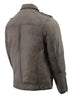 Milwaukee Leather SFM1810 Men's Anthracite Patch Pocket Lambskin Leather Jacket